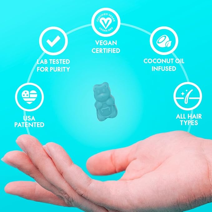 Sugarbear Hair Vitamin Gummy 6 Month Supply Extra Strength Biotin 6000mcg, Growth for Men & Women, Vegan Vitamin B12, MSM, Inositol, Omega 3, Elderberry, Certified Kosher, Halal, Cruelty-Free
