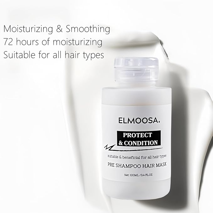 PRE SHAMPOO HAIR MASK，100ML KERATIN & MACADAMIA TERNIFOLIA SEED OIL,INTENSIVELY MOISTURIZES HAIR, RESTORING SILKINESS AND SHINE/HEAT PROTECT