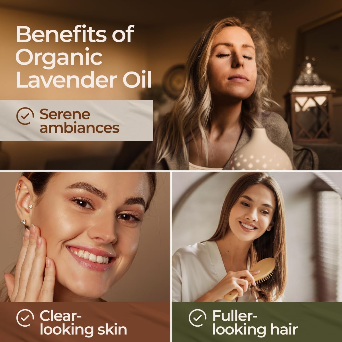 Gya Labs Organic Lavender Essential Oil - 0.34 Fl Oz - for Skin, Hair, Diffuser, Aromatherapy, DIY Candle Making Scents