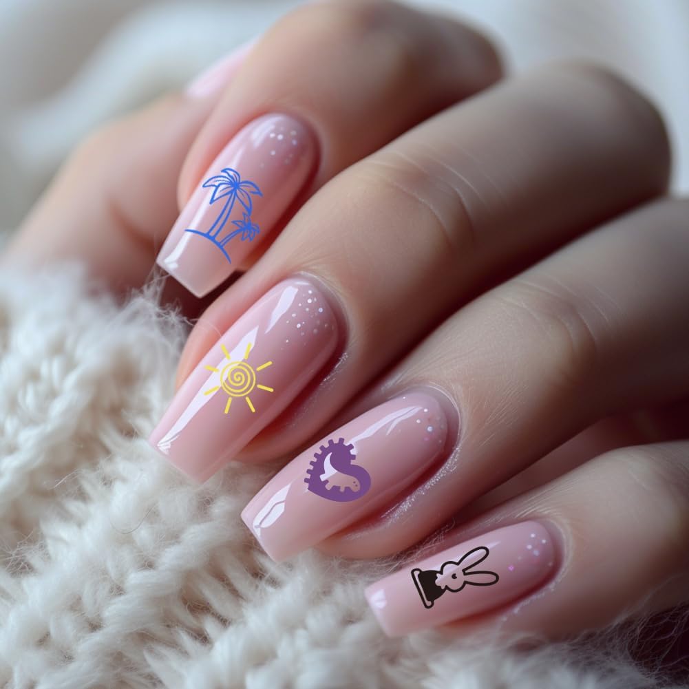 3Pcs Stars Planets Nail Stamping Plate Set Moon Flowers Heart Nail Stamp Templates Metal Reusable Tools with Stamper Scraper for Manicure Printing