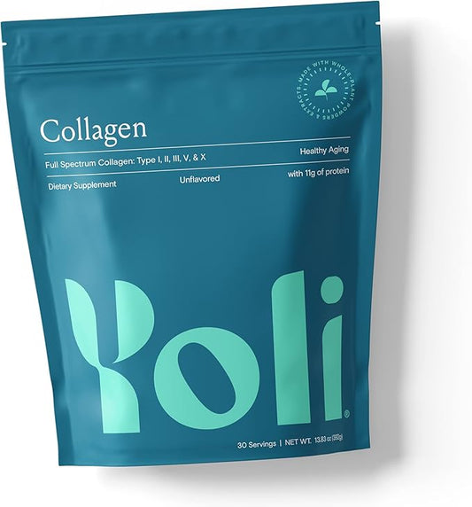 Yoli® Collagen Powder - Multi Collagen Protein Powder with Sodium Hyaluronate - Collagen Supplements for Women and Men - Collagen Types I, II, III, V, and X