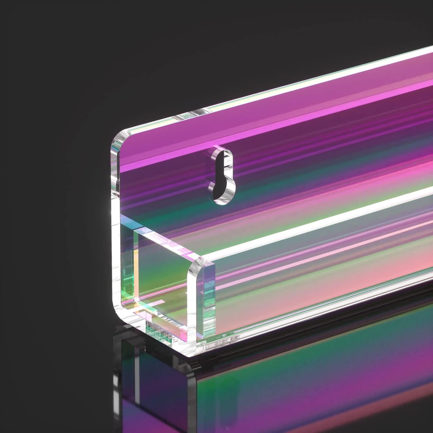 FEMELI Nail Polish Wall Rack (Iridescent, 15 inch)