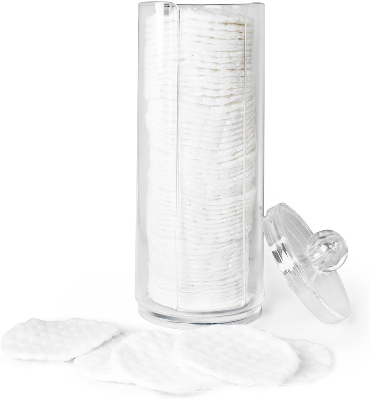 Super Z Outlet Cosmetic Cotton Pad Rounds Holder Makeup Removers Clear Acrylic Organizer Storage Display Rack