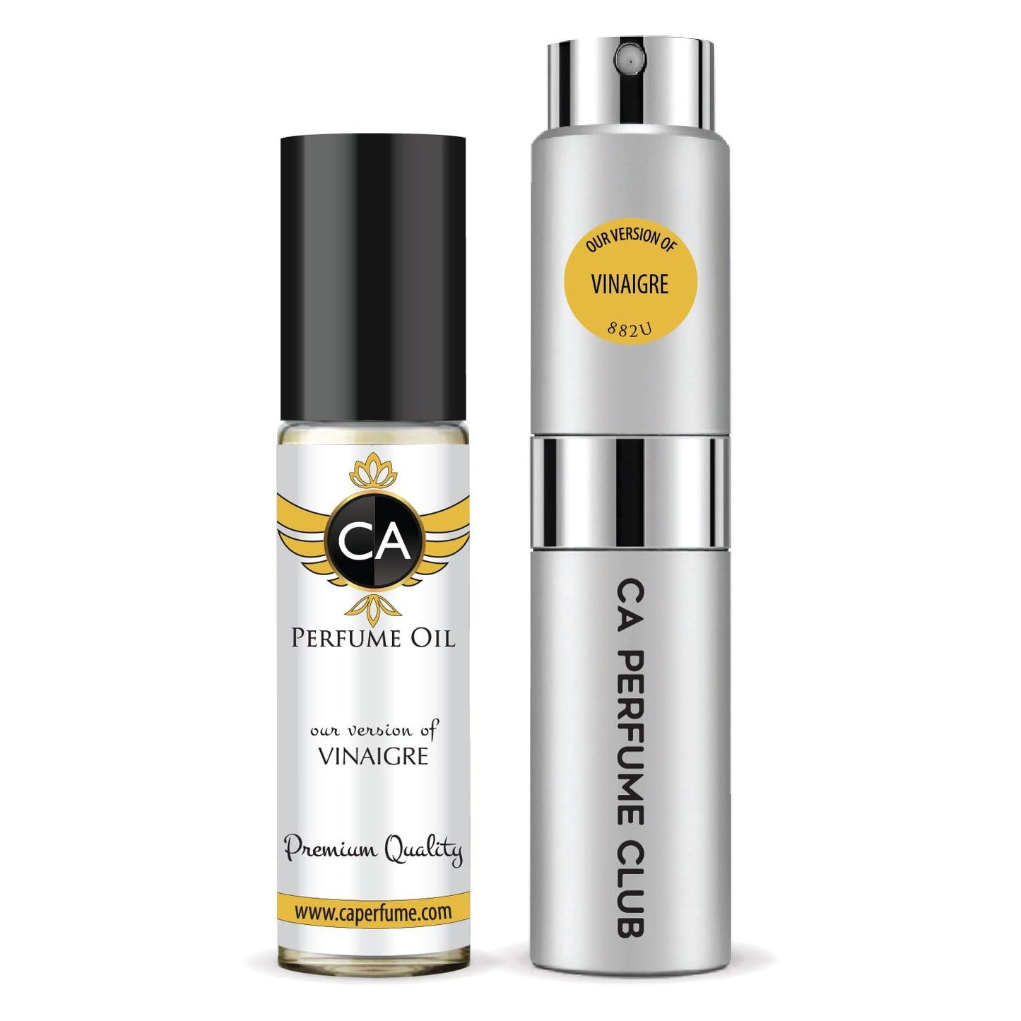 CA Perfume Duo Impression of Vinaigre For Women And Men Perfume Layering Set Long Lasting Travel Size EDP + Body Oil Roll-On Bottle 0.27 Fl Oz+0.33 Fl Oz