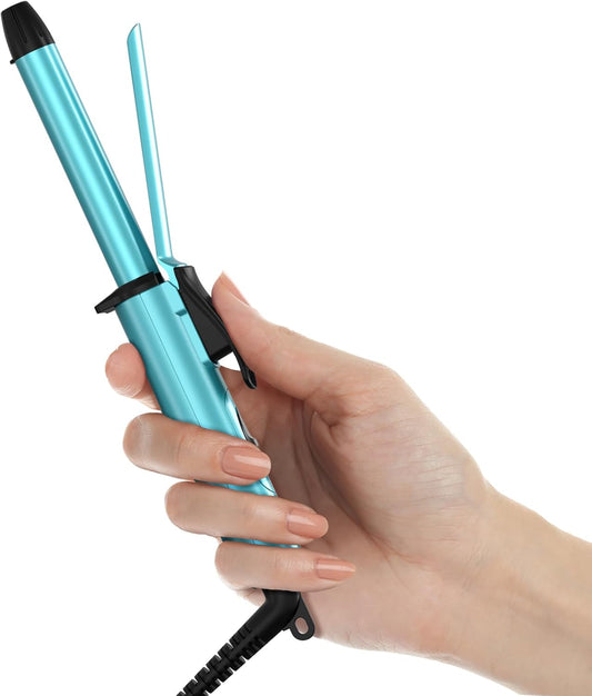 FARERY Travel Size Mini Curling Iron, Dual Voltage 1/2 Inch Ceramic Mini Hair Curler for Short Hair, Infused with Keratin & Argan Oil, Travel Curling Iron with Storage Bag