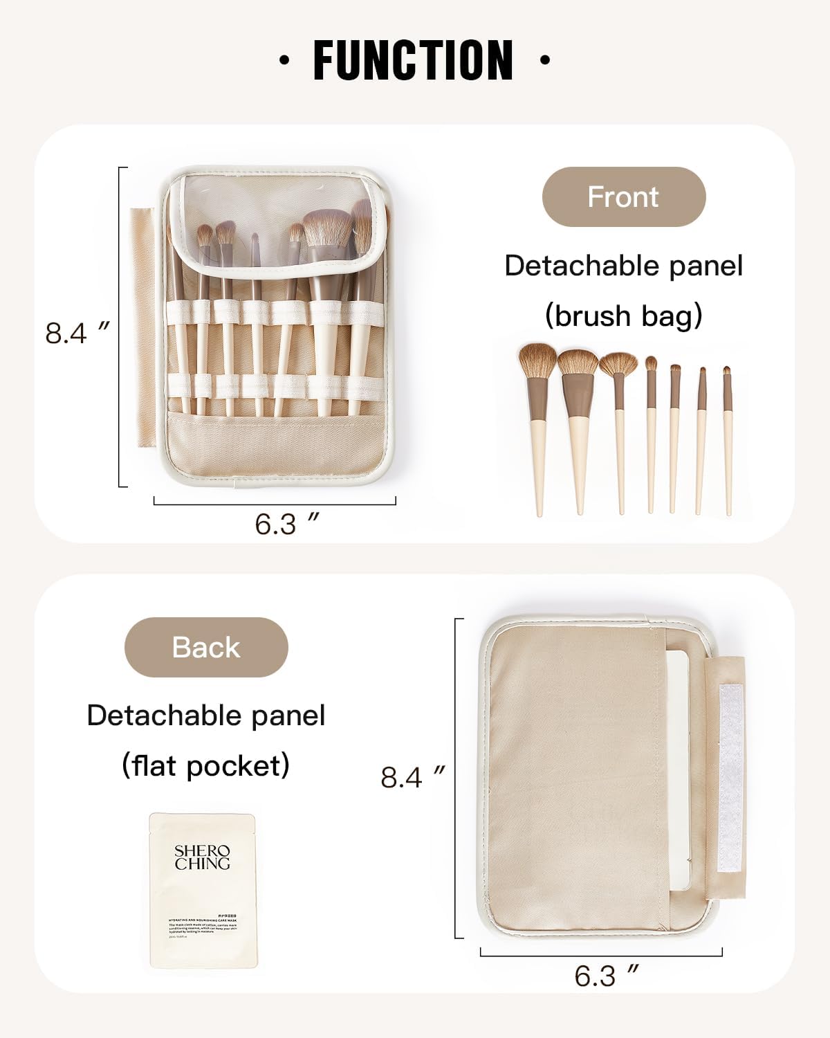 EACHY Travel Makeup Bag,Large Capacity Cosmetic Bags for Women,Waterproof Portable Pouch Open Flat Toiletry Bag Pattern Makeup Bag