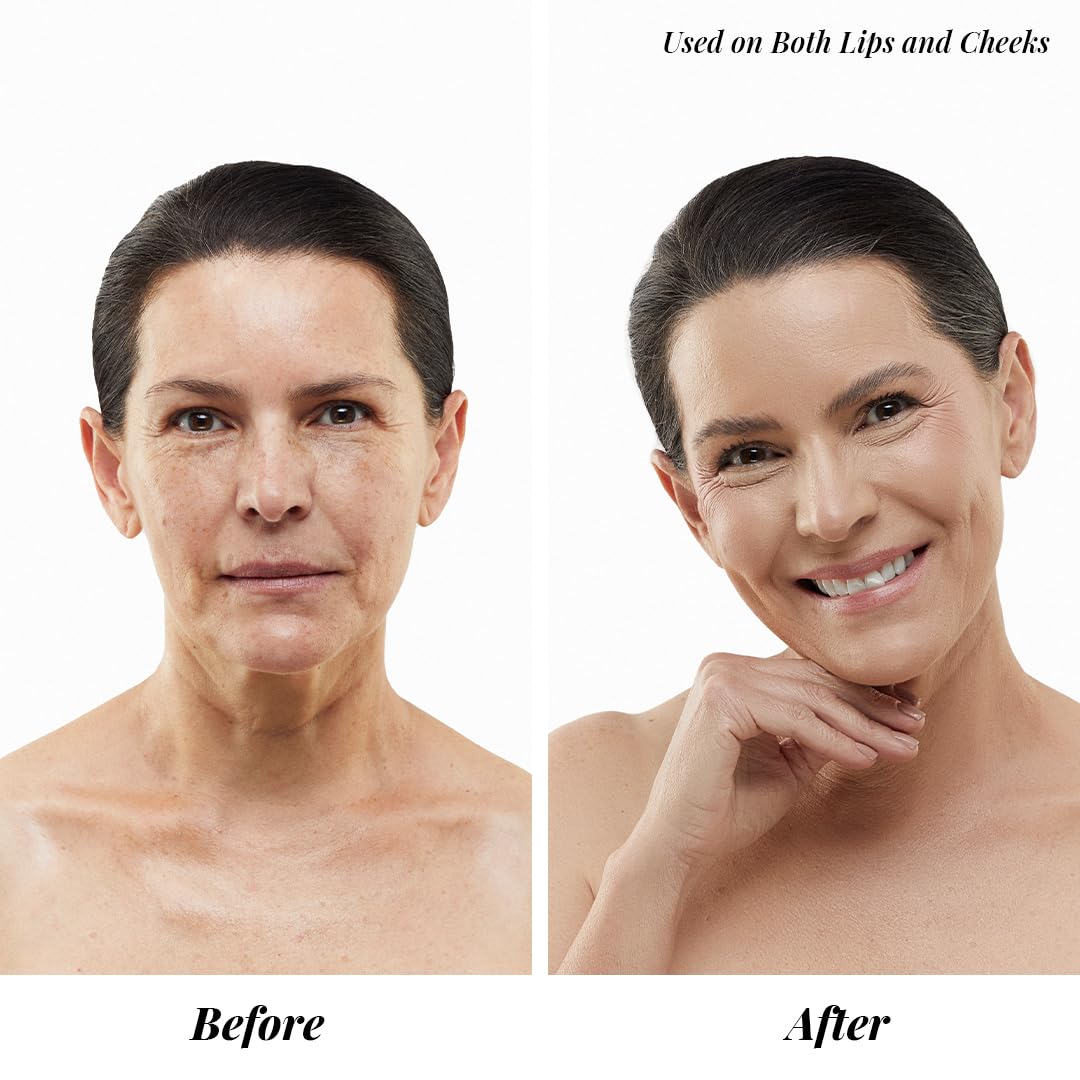 Jerome Alexander Blush ‘n’ Kiss Cream Blush for Cheeks & Lips | Creamy, Lightweight, Buildable Coverage | Balm Face Makeup | Tint Vermillion