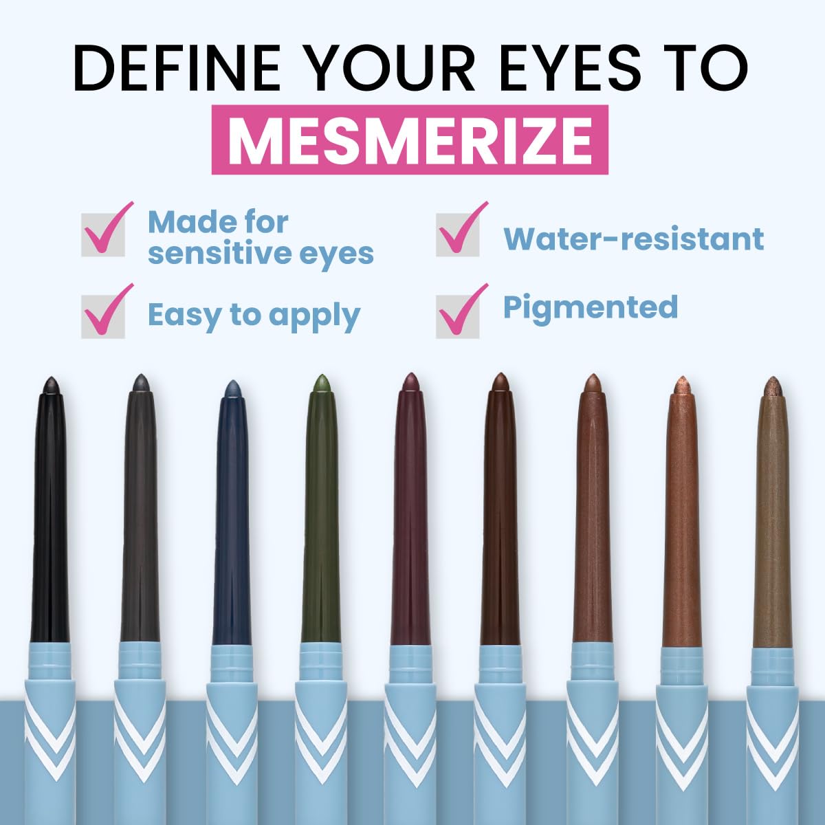 PRIME PROMETICS PrimeEyes Glide Eyeliner for Mature Women – Waterproof, Long-Stay and Mess-Proof – Gel Creme Texture, Discreet Sharpener and Effective Smudger (Smoky)