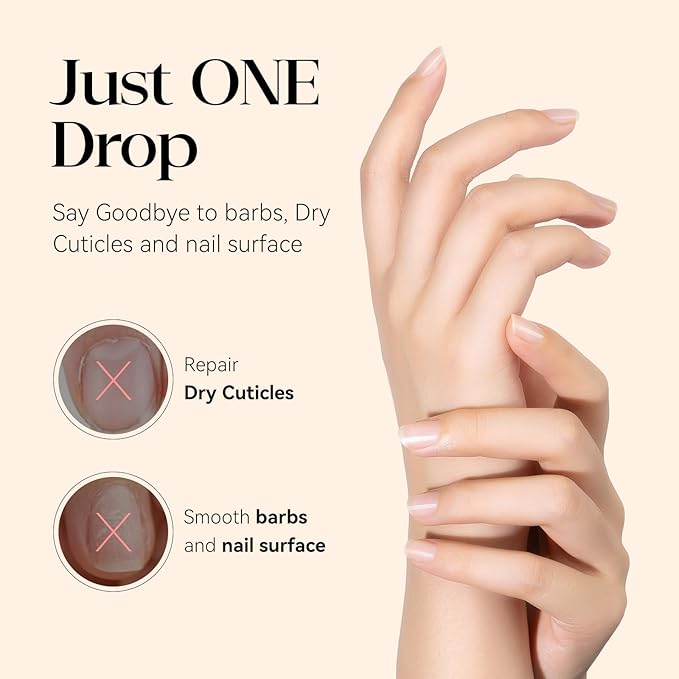 MIZHSE 30ml Cuticle Oil for Nails, Nail Oil Cuticle Hydrating Oil for Repairing Cuticles and Thin Nails, Including Vitamin E Jojoba Coconut Oil, Sweet Almond Care Moisturizing Soothing Nourishing Oil