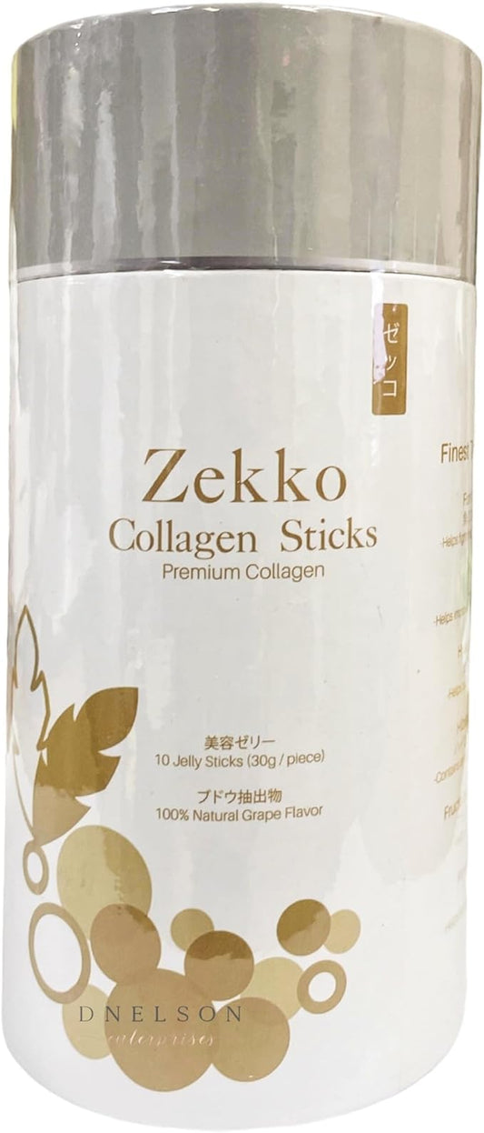 Zekko Collagen Sticks Grape Flavor 10 Jelly Sticks