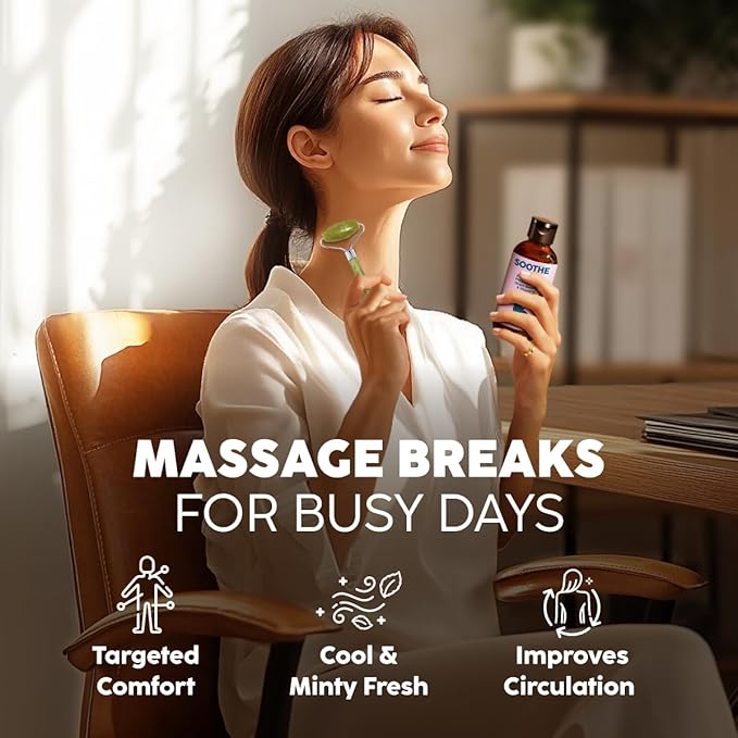 Kukka Soothe Massage Oil for Massage - 3.38 Fl Oz - 100% Pure Natural, Warming for Women & Men with Eucalyptus, Peppermint, Grapeseed & Vitamin E