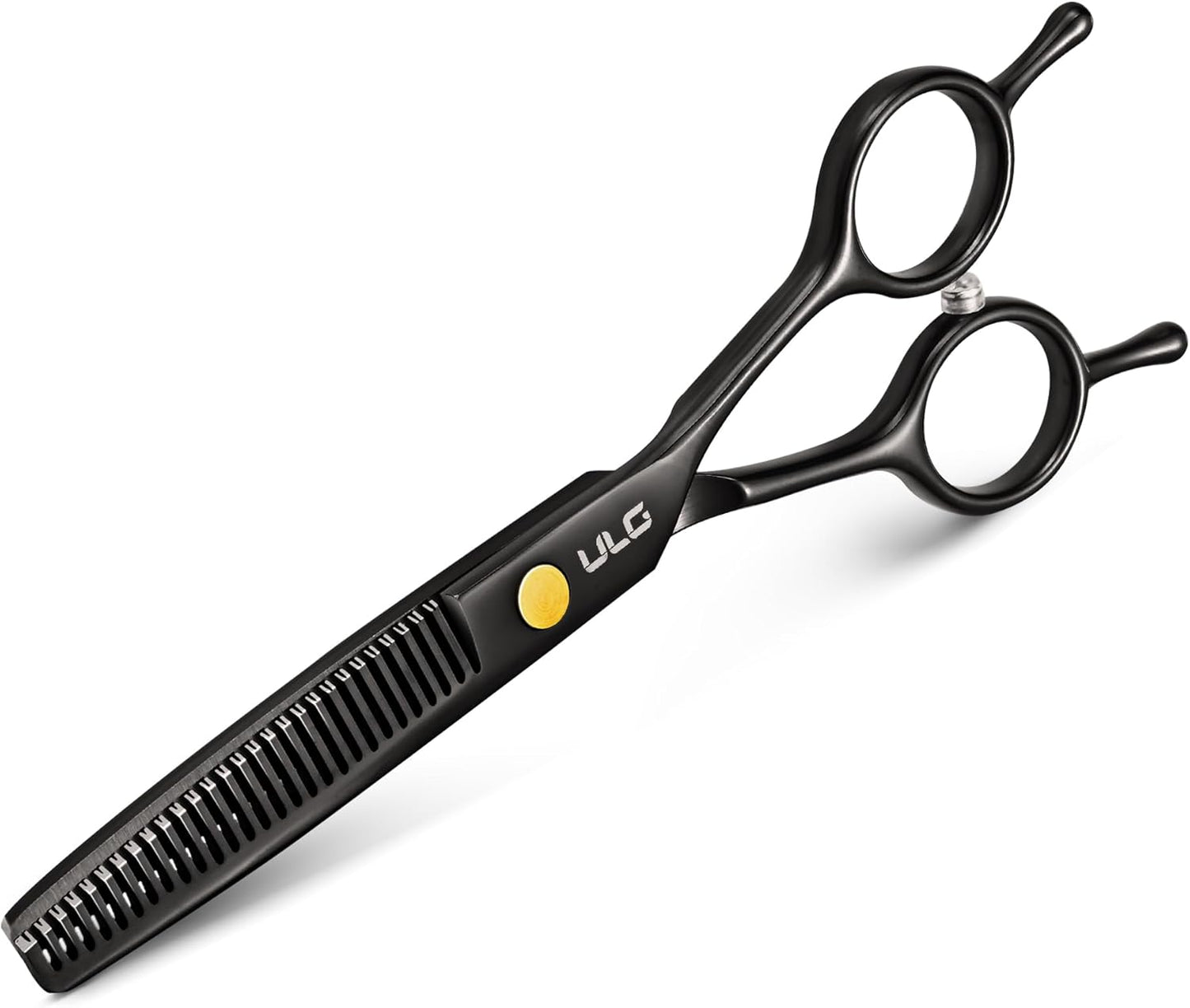 ULG Professional Thinning Shears for Hair Cutting - 6.5’’ Hair Thinning Scissors, Ultra Sharp Japanese Stainless Steel, Ergonomic Handle for Barbers, Stylists, Salon & Home Use, Black