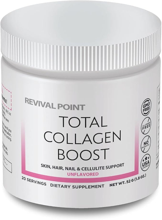 Total Collagen Boost with Verisol® Bioactive Collagen peptides Peptides Powder, Hyaluronic Acid & Marine Collagen