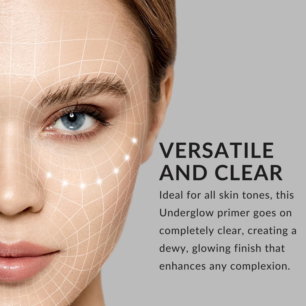 Underglow by Color Me Beautiful, Gel-Based Face Primer for Dewy, Glowing Skin, Hydrating, Smoothing and Plumping, Fills In Fine Lines