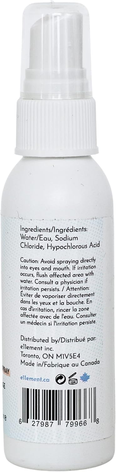 e11ement - Hypochlorous Acid Face and Skin Spray - HOCL- Safe for use on Acne Prone Skin - Eczema - Dry Scalp - Post Procedure -Toner - Eye Lash Cleanser - Face and Hand Cleanser (Small 2 oz.)