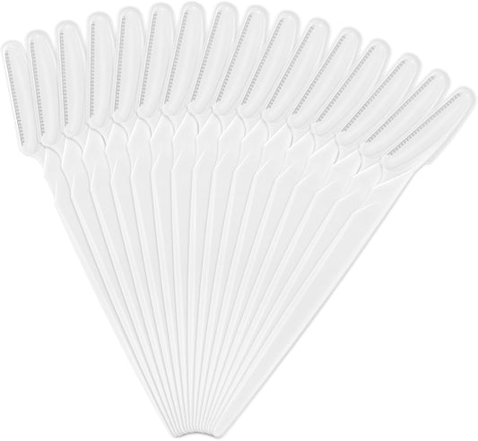 16 Pcs White Eyebrow Razor, Face Razors Multipurpose, Facial Razors for Women Men, Eyebrow Trimmers Shaver with Protective Cover, Dermaplaning Tools for Face Body Use, Facial Hair Removal Tools