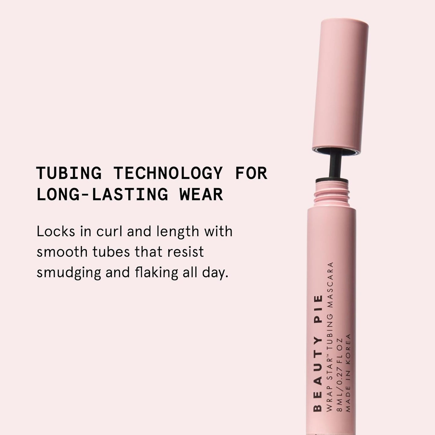 Beauty Pie Wrap Star Tubing Mascara, 0.27 fl oz – Classic Black, Smudge‑Proof, Flake‑Proof Lengthening & Curling with Glossy Finish, Sensitive‑Eye Safe