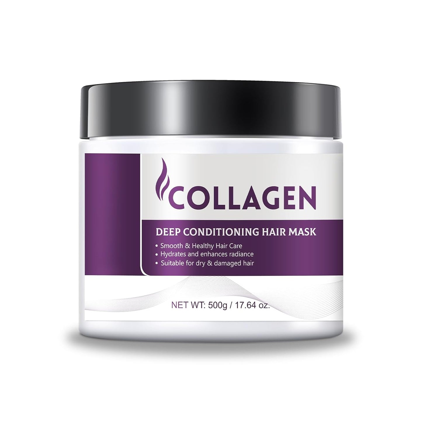 Collagen Deep Conditioning Hair Mask – Protein Hydrating & Repair Treatment for Dry Damaged Hair, Restores Smoothness & Shine, Best Hair Mask for Growth, Frizz Control & Bleached Hair Repair, 500g