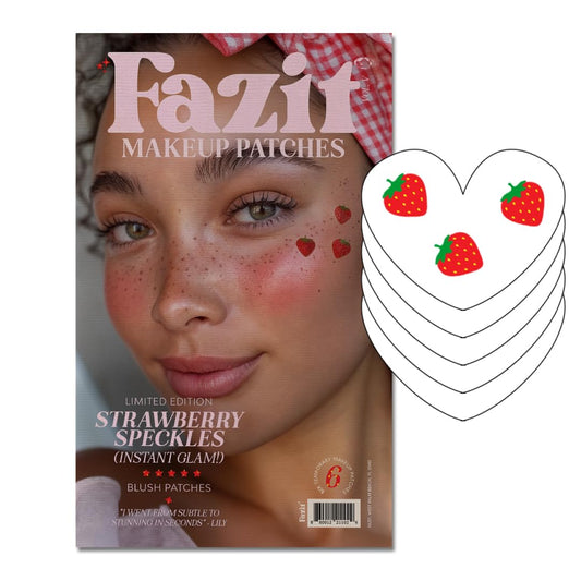 Fazit Makeup Patches - Face Makeup Patches - Beauty Face Makeup - Strawberry Speckles - Waterproof Strawberry Speckles - Temporary Face Strawberry Speckles For Women - 6 count
