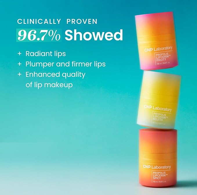 CNP Honey Lip Butter - Propolis Lipcerin™ 03 Lime, Hydrating Overnight Manuka Lip Balm & Mask, 12hrs Long-lasting Moisture, Gifts for Women, Korean Skin Care, 0.5 fl.oz.