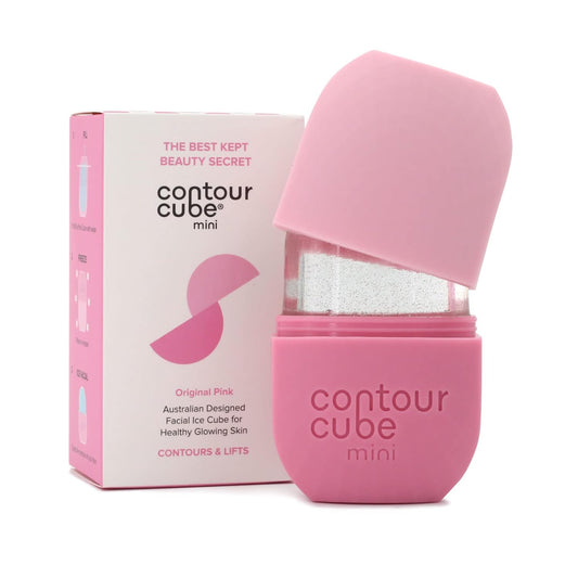 Contour Cube Mini - Revolutionary Ice Roller for Sculpting & De-Puffing - Face Ice Roller & Massager - Ice Mold for Face - Compact Skin Care Tools for Daily Skincare & Travel - Original Pink