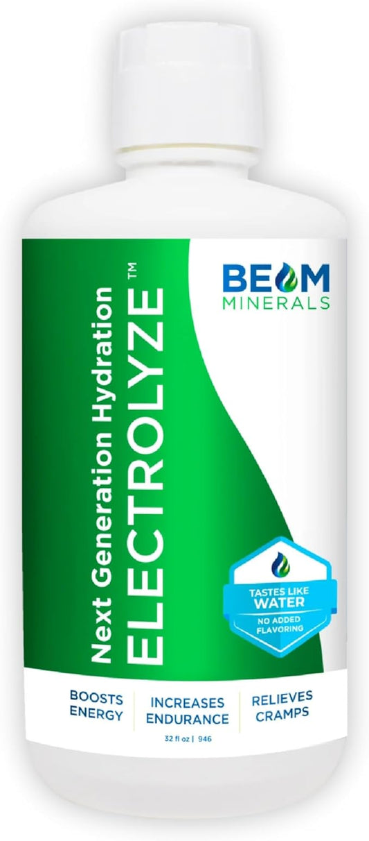 Beam Minerals Electrolyze | Electrolyte Imbalance Solution | Gold Standard Electrolytes Replenishment | Electrolyte Supplement Liquid | Fulvic Acid Trace Mineral Micronutrients Supplements | 32 fl Oz