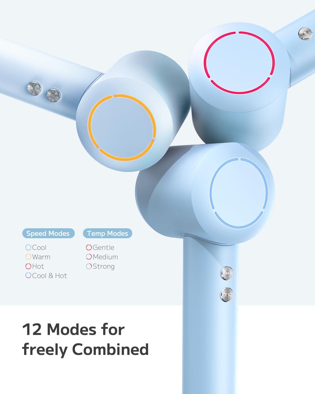 PLUZZ Ionic Hair Dryer with Diffuser, Professional High-Speed Blow Dryer for Women & Men, 110,000 RPM Brushless Motor Fast Drying & Low Noise, Thermo-Control, Lightweight & Compact for Home and Travel