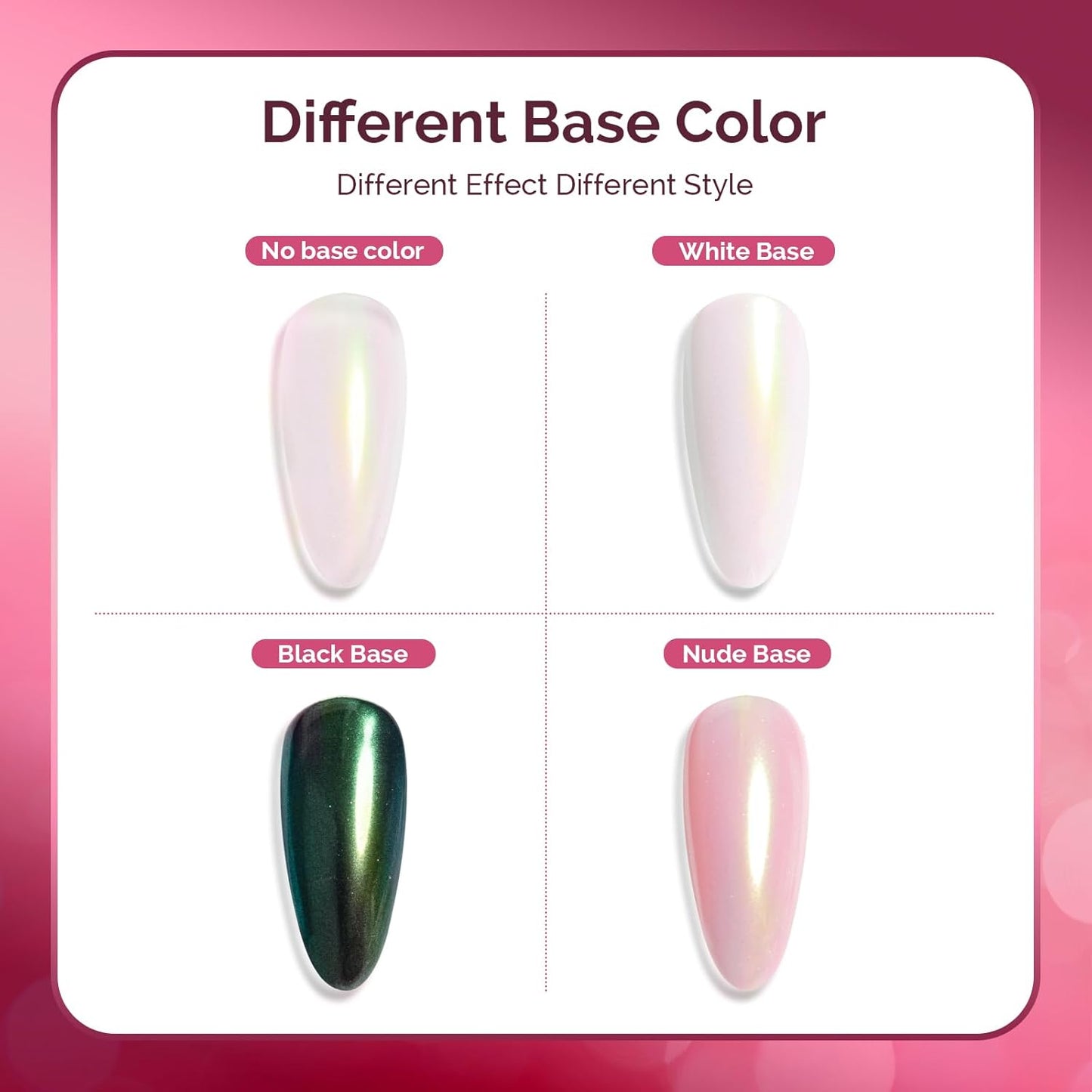 MelodySusie Chrome Nail Powder for Gel Nails, Aurora Fine Glitter Powder Mirror Effect Pigment Pearlescent Mermaid Pigment Pearl Glitter for Home DIY Salon Use