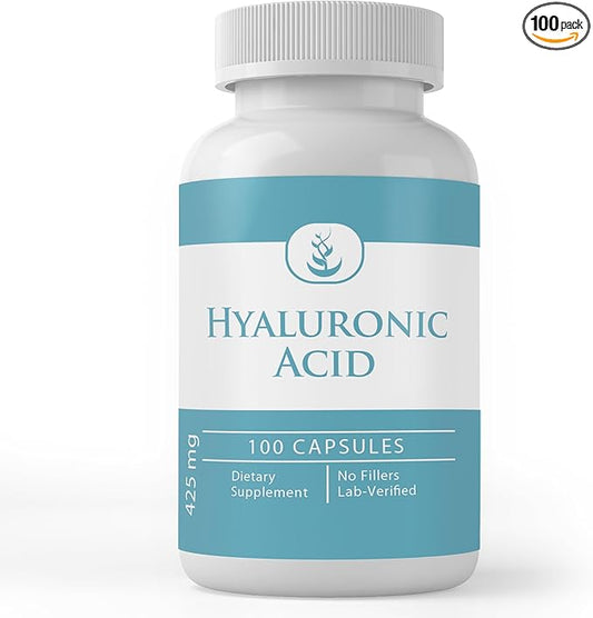Pure Original Ingredients Hyaluronic Acid, (100 Capsules) Always Pure, No Additives Or Fillers, Lab Verified