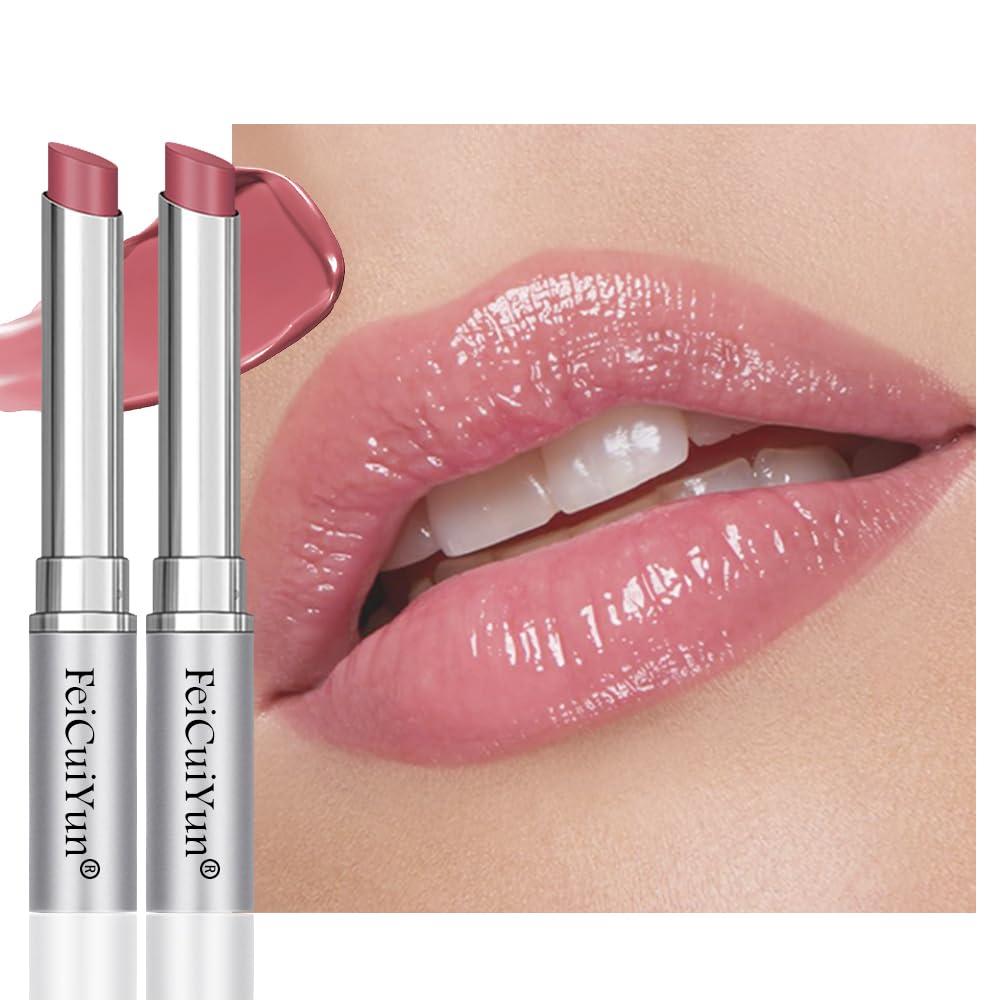 2Pcs Honey Tinted Lip Stain Lip Balm Lip Gloss Lipstick, Sheer Hydrating Lip Stains Tint, Moisturizing Lip Color for All Skin Tones, Nourishing Lip Balm with a Hint of Natural Black Cherry Tint