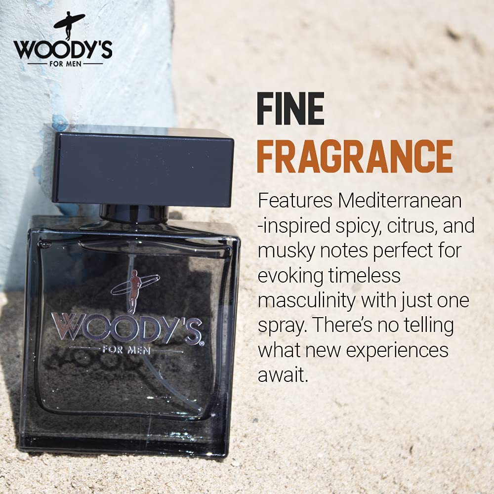 Woody's Cologne for Men - Refreshing & Long-Lasting Fragrance Scent, Masculine Citrus Notes, Men's Cologne for Everyday Wear, 3.4 fl oz