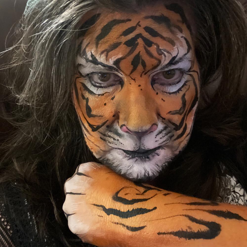 Mysense Orange Face Body Paint Stick, Eye Black for Baseball Softball Football Lacrosse, Cream Facepaint for Halloween Costume SFX Pumpkin Cosplay Makeup