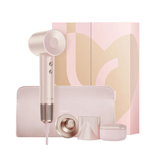 Laifen Premium High-Speed Hair Dryer Love-Bound Box, Professional Ionic Portable Blow Dryer with 110,000 RPM, Lightweight, Low Noise, 360° Magnetic Styling Attachment, Wall Mount, Travel Bag, Gift Box