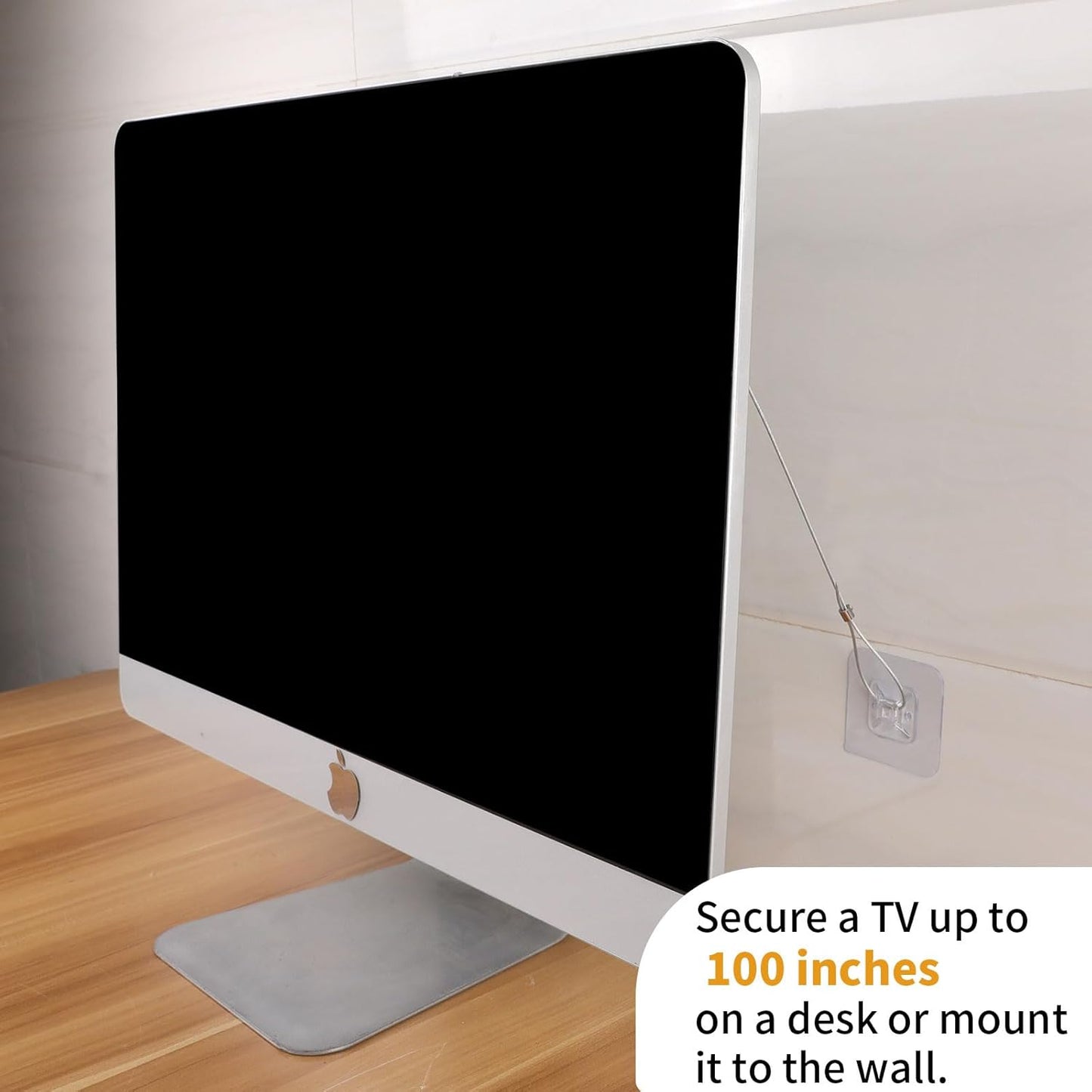 10 Packs Adjustable TV Safety Stainless Straps, No-Drill Adhesive Anti-Tip Furniture Anchors for Baby Proofing, for Fixing Flat-Screen TV, Dressers, Bookcases, Cabinets