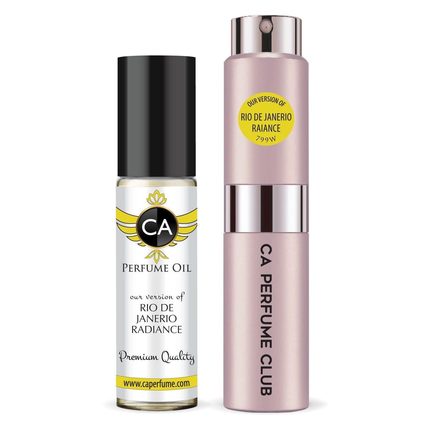 CA Perfume Duo Impression of Janeiro Radiance For Women Perfume Layering Set Long Lasting Travel Size EDP + Body Oil Roll-On Bottle 0.27 Fl Oz+0.33 Fl Oz