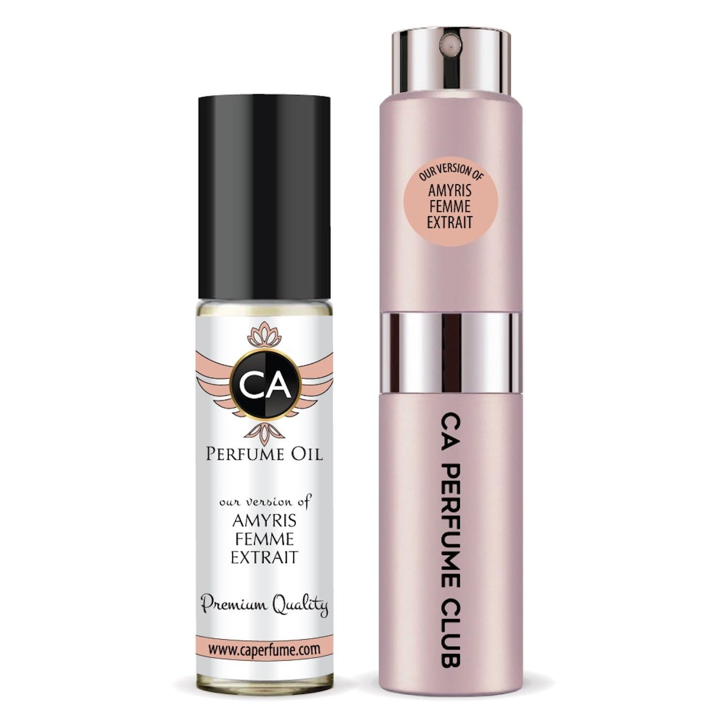 CA Perfume Duo Impression of Amyris Femme Extrait For Women Perfume Layering Set Long Lasting Travel Size EDP + Body Oil Roll-On Bottle 0.27 Fl Oz+0.33 Fl Oz