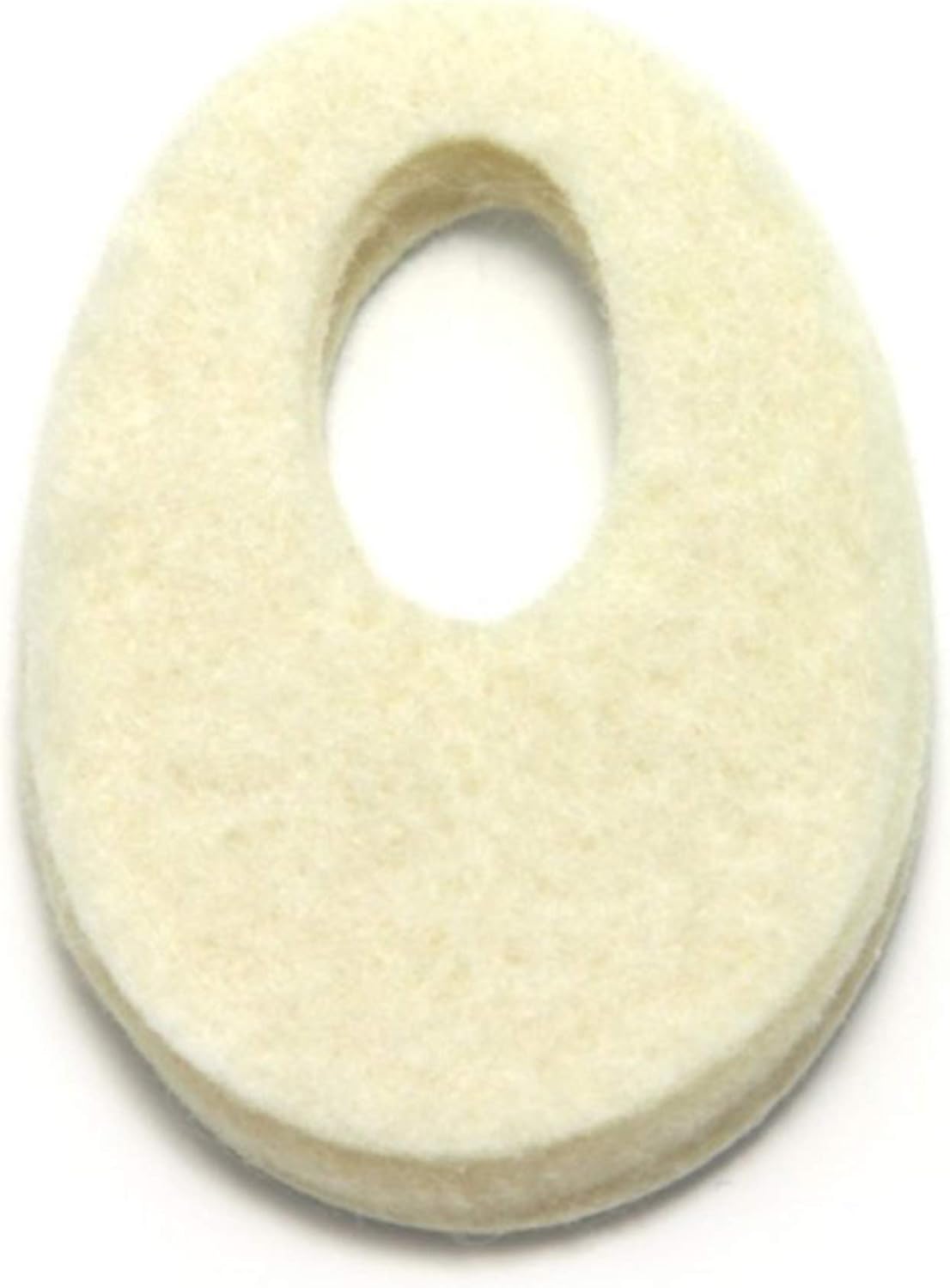 Oval Shaped Felt Callus Protective Pads - Adhesive Foot Pads That Surround Calluses from Rubbing On Shoes - 1/8" - 25 Pack