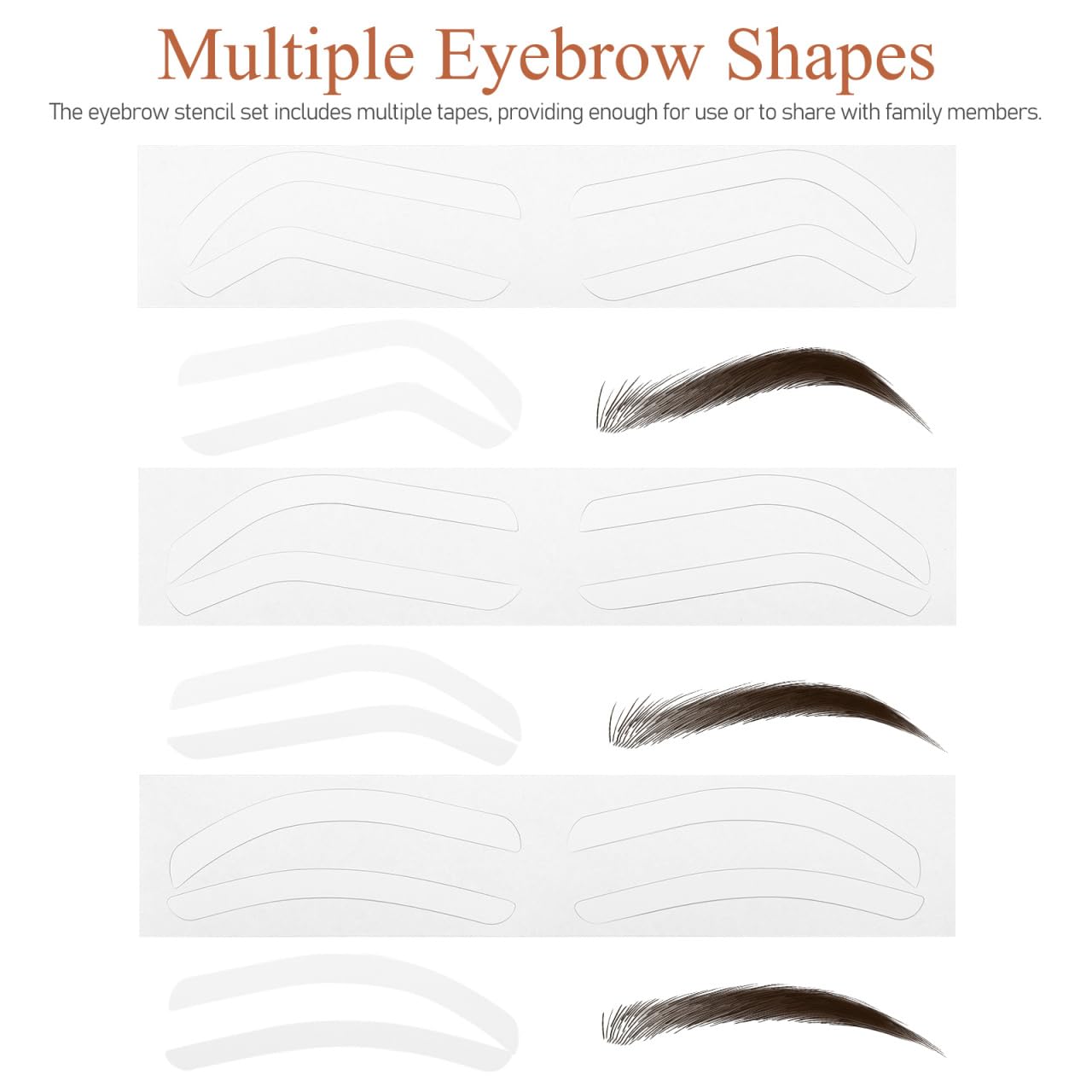 12 Sheets Eyebrow Stencils for Perfect Makeup - Disposable Eyebrow Stickers Template for Professional and Personal Use