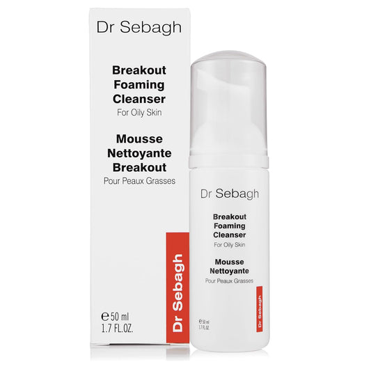 Dr Sebagh Breakout Foaming Cleanser - (1.7 fl oz) Clears Blemishes & Breakouts | Purifies Skin & Reduces Irritation | Controls Oil & Removes Makeup | Preserves Skin's Moisture | Travel Size