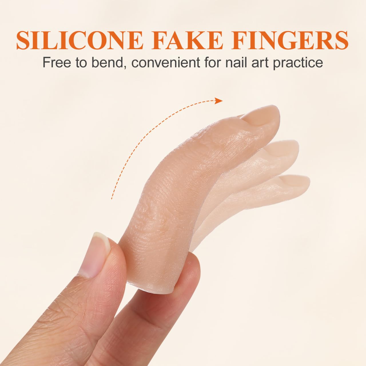 Nail Art Finger Models Training Finger Models prosthetic hand props Nail piece Acrylic Artificial Silicone Fake human body artificial manicure