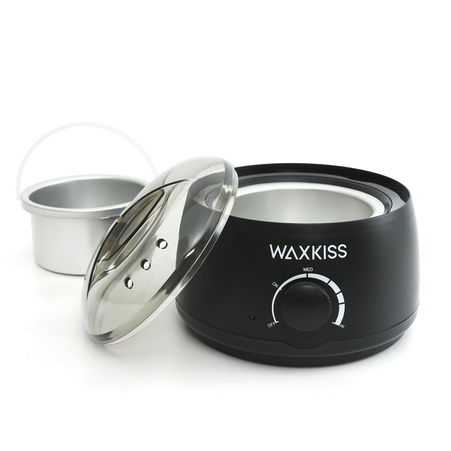 Waxkiss 14Oz Wax Warmer for Hair Removal, Professional Wax Melting Machine for Women Men With Aluminum Pot And See-Through Lid