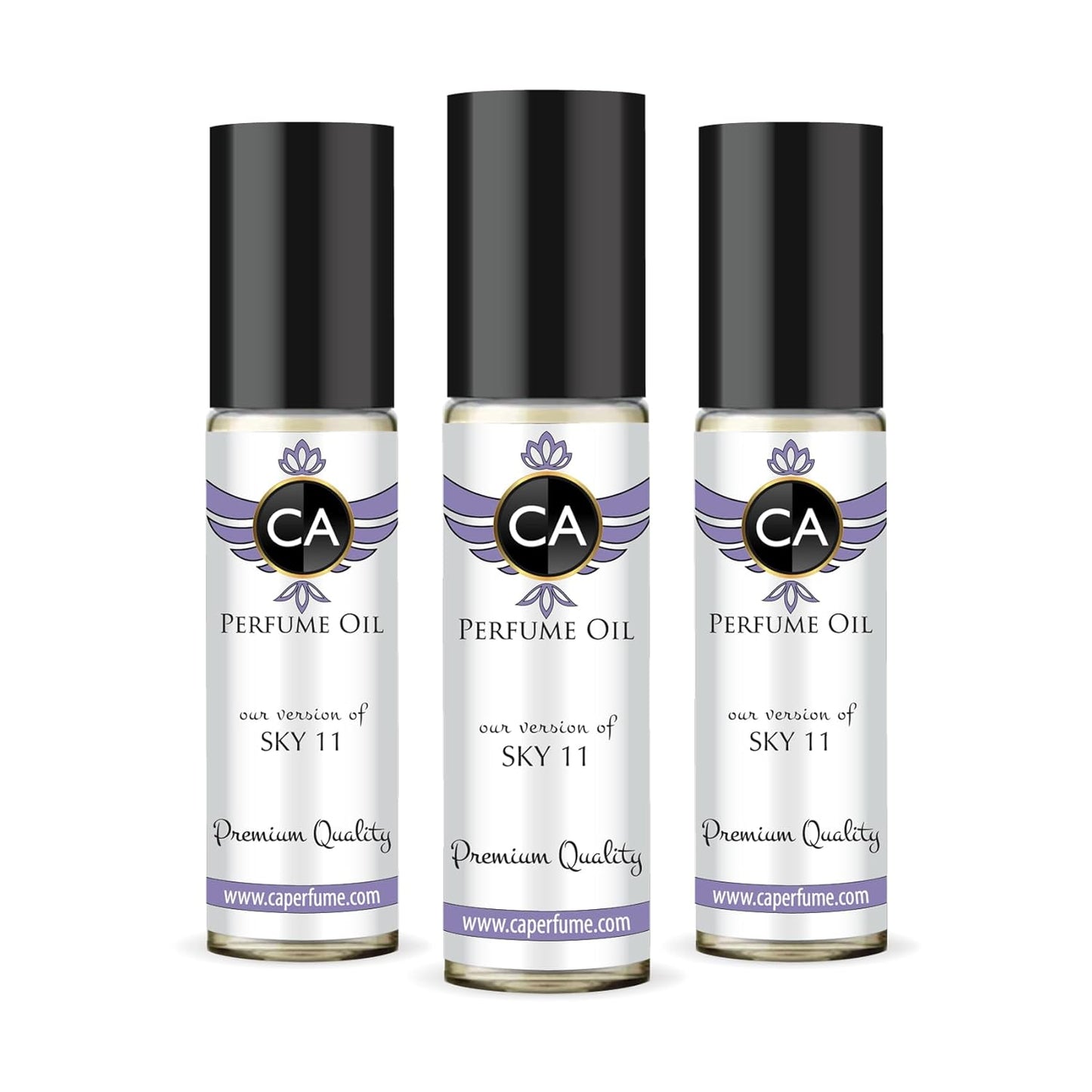 CA Perfume Impression of Sky 11 Unisex Eau De Parfum Woody Aromatic Scent Long Lasting Unisex Fragrance Travel Size TSA Ready for Day and Night Wear 0.33 Fl Oz 10ml (Pack of 3)