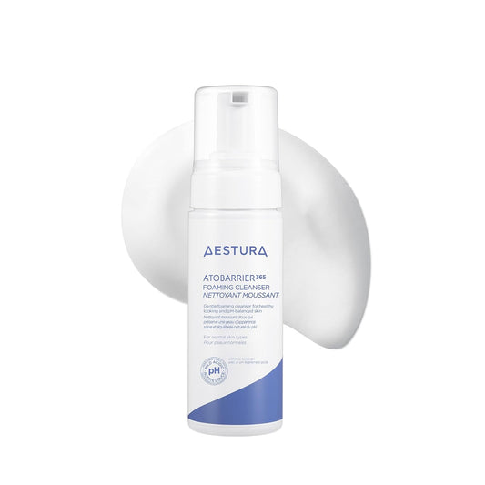 AESTURA ATOBARRIER365 Gentle pH-Balanced Foaming Cleanser with Ceramides | Korean Face Wash for Skin Moisture Barrier Repair, Hydrating Formula, Suitable for Dry Skin, 150ML / 5.07 oz.