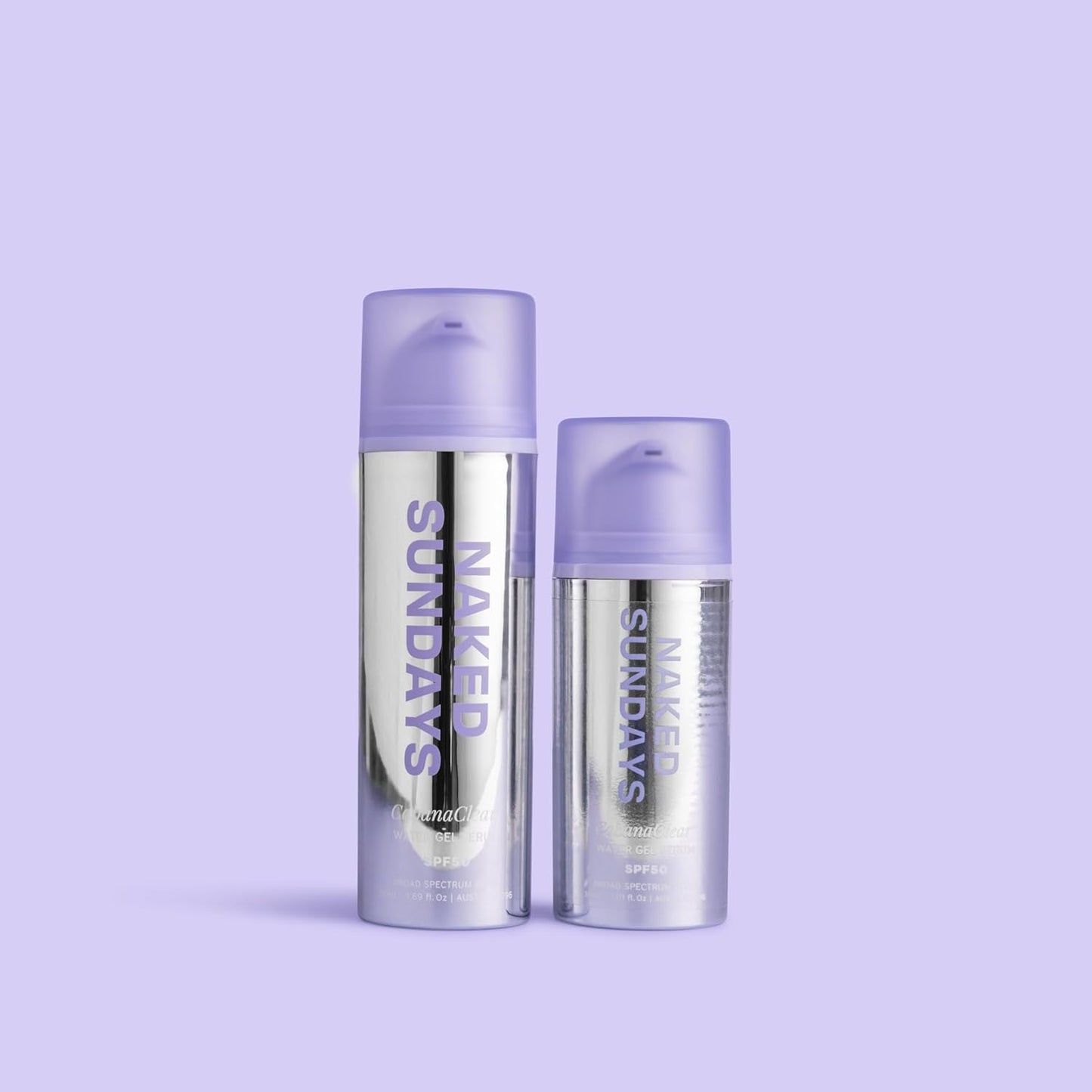 Naked Sundays CabanaClear SPF 50 Water Gel Serum - Invisible Daily Lightweight & Hydrating Sunscreen with Hyaluronic Acid, Broad Spectrum, Oil-Free, Silicone Free, Fragrance-Free for All Skin Types