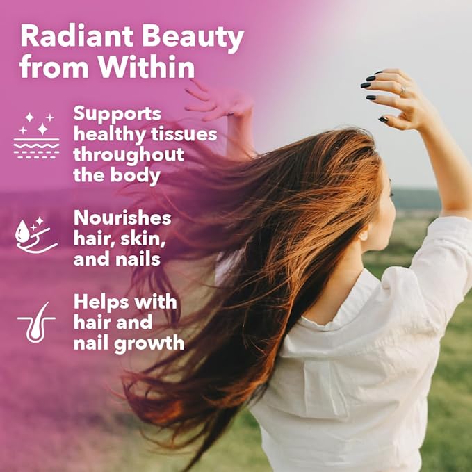 Beau-T - Hair, Nail & Skincare Supplement - Biotin Collagen Horsetail MSM & Turmeric - Promotes Healthy Hair and Nail Growth - Supports Clear Skin & Fights Acne - Nail Strengthener - 180 Capsules