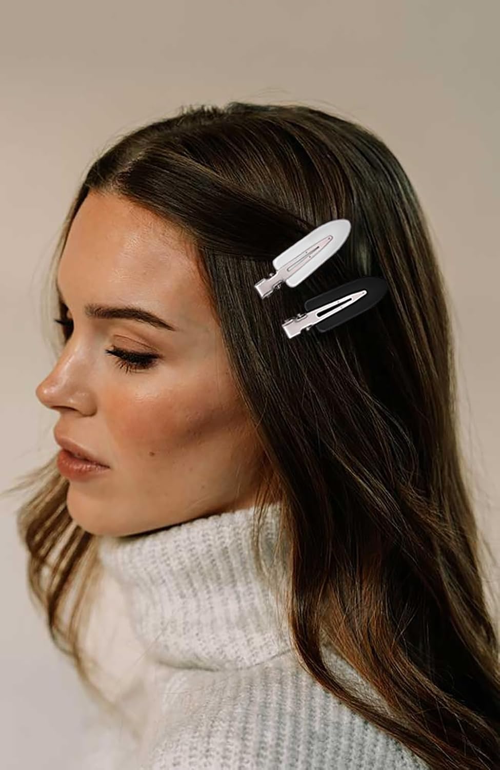 8Pcs No Bend No Crease Hair Clips, Small Flat Hair Clips for Women, Non Slip Makeup Bangs Hair Clip Hair Barrettes for Styling