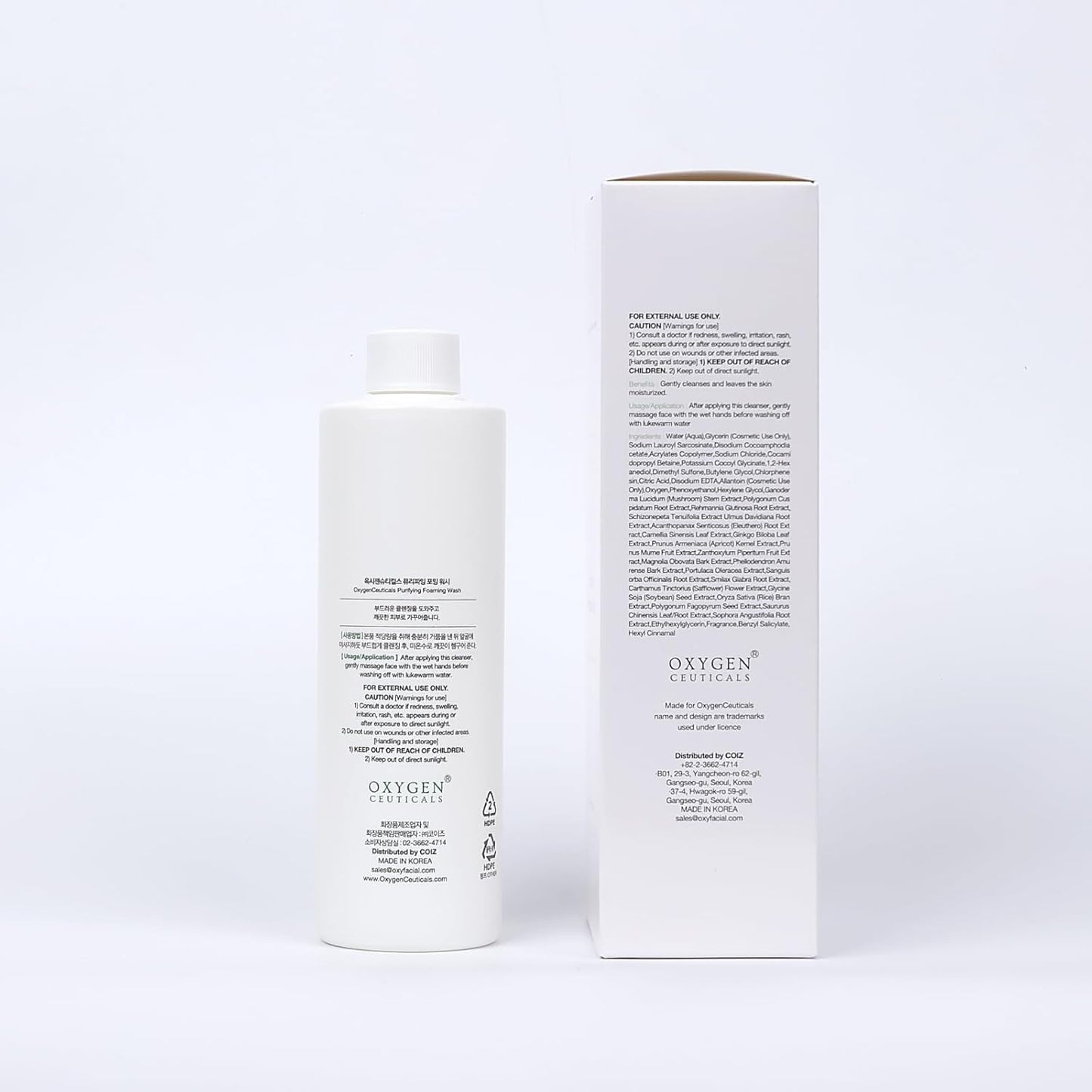 OxygenCeuticals Purifying Foaming Wash – pH 5.0 Low Acidic Gel Cleanser for Sensitive & Acne-Prone Skin, Gentle Face Wash with Anti-Inflammatory Botanic Extracts 10.8 fl.oz (320ml)