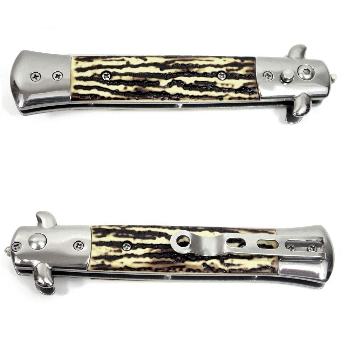 Pocket Folding Flick Hair Comb For Beard, Mustache, Head Black Pearl Handle ~ Mens Pocket Comb stainless steel spring jump Brush Salon Beauty Tool