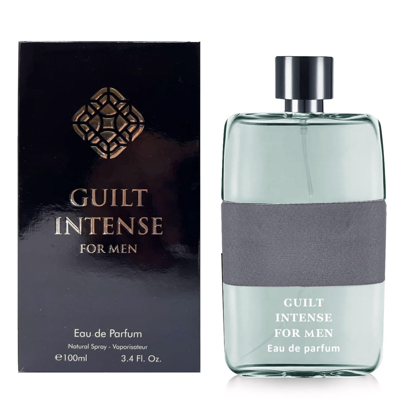 Guilt Intense Men Perfume Cologne for Men Natural Spray Masculine Scent Wonderful Fragrance Gift Eau De Parfum for Daily Use 3.4 Fluid Ounce