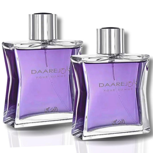 RASASI Daarej Pour Homme Eau De Parfum Spray for Men, 3.4 Ounce (PACK OF 2)
